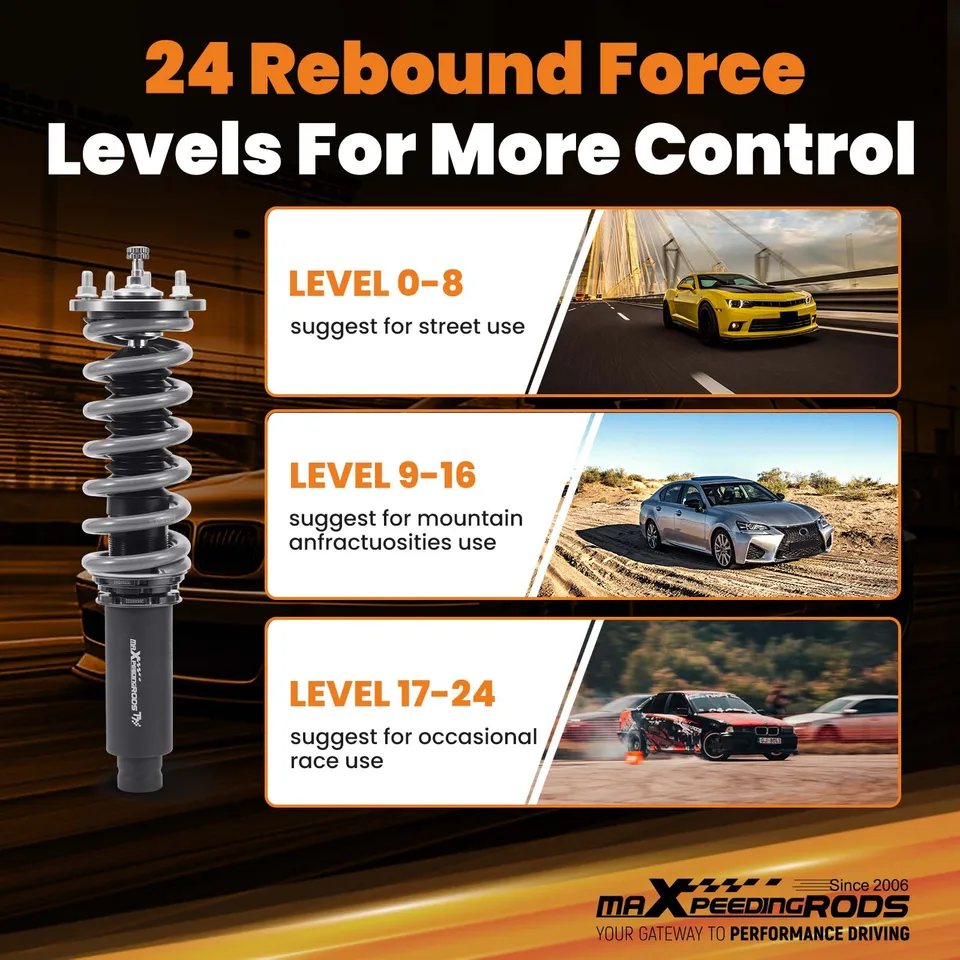 MaXpeedingrods T7 Coilovers Lowering Kit For Honda Accord (1990-1997) & Acura CL (1997-1999) – 24-Level Adjustable