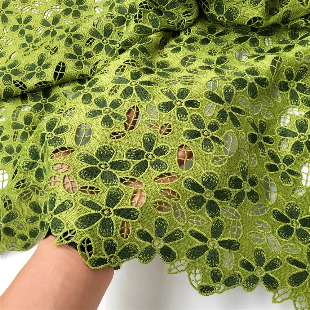 Afrikanischer Spitzenstoff im neuen Stil, 2025, hochwertige Spitze, wasserlöslich, bestickt, modischer weicher Spitzenstoff, 5 Yards – Detail 10
