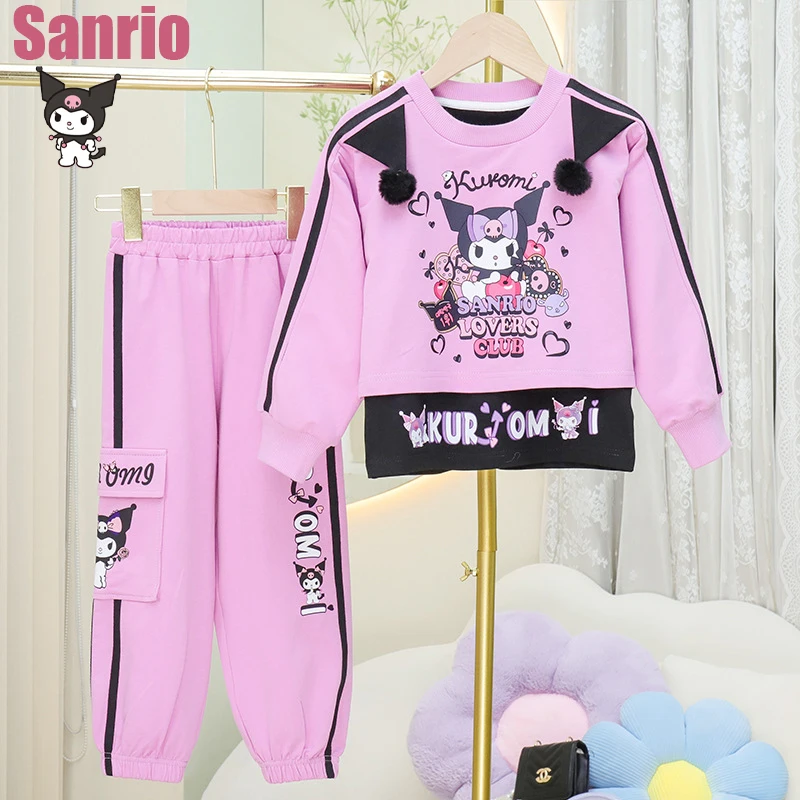 

Sanrio Kuromi My Melody Kawaii Cartoon Jacket Spring and Fall Models Can Be Children's New Fashion Sweater Student Sports Pants