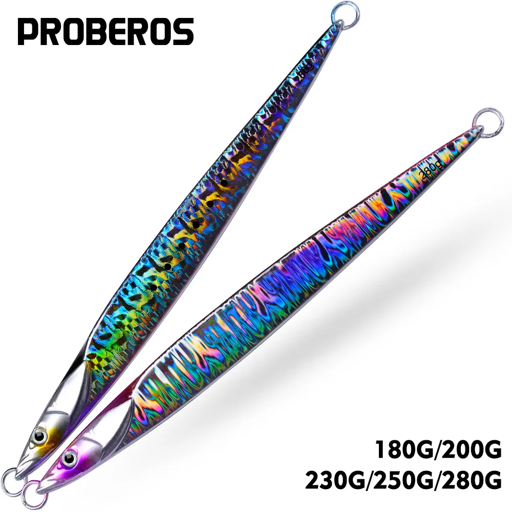 

1PC PRO BEROS Metal Fishing Lure 180-200-230-250-280g Artificial Jig Baits Hard Wobblers Fast Trolling Jigging Sea pesca Isca