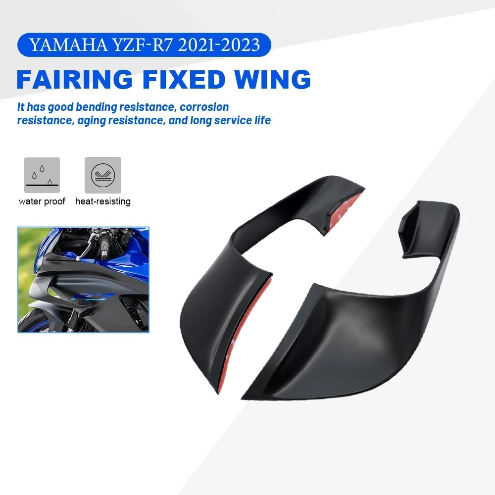 オートバイ用空力フェアリングヤマハ用固定防風アクセサリーマットブラック1ペアr7yzfr7yzfr7r72021-2022-2023