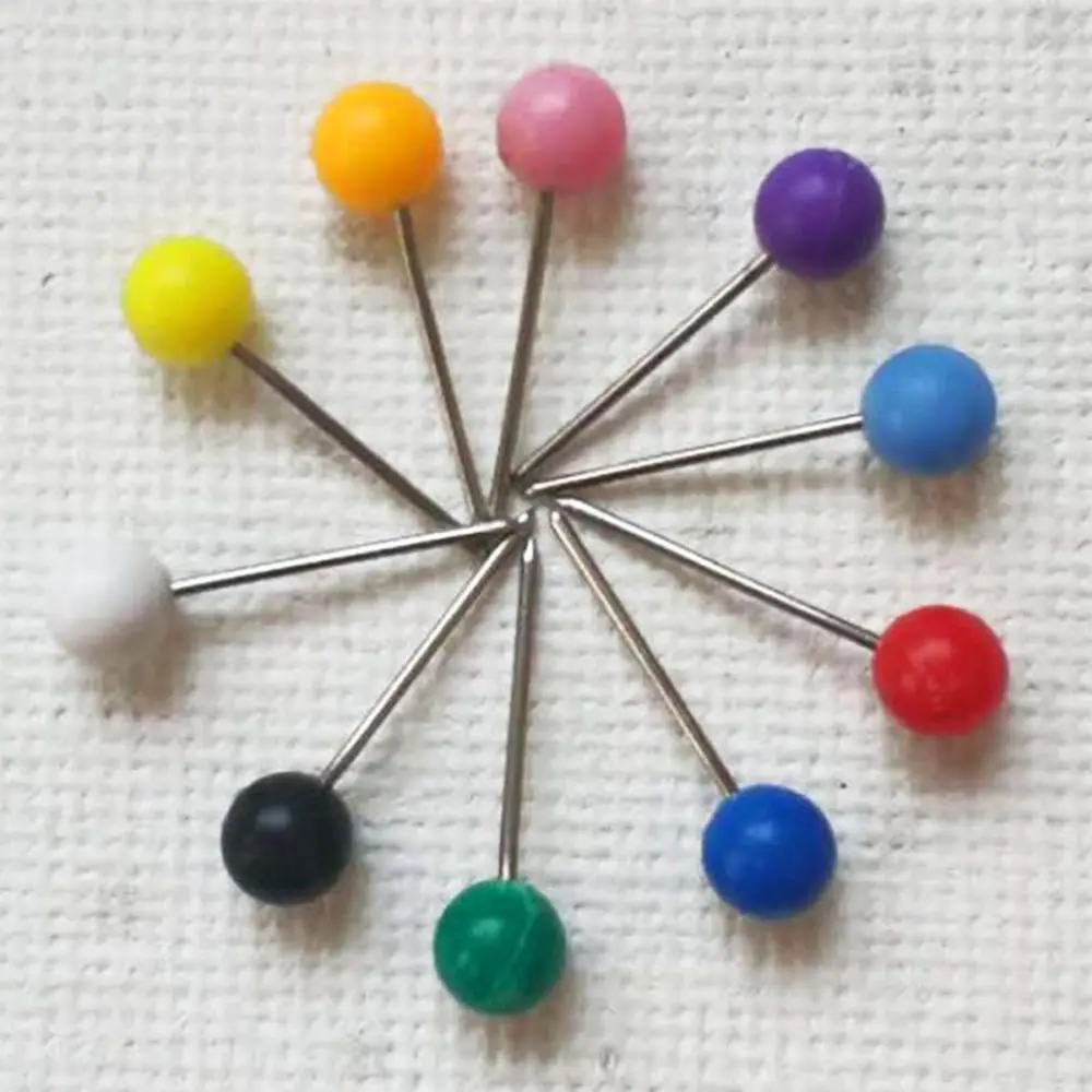 Push Pins 500 PCS/Set Map Tacks Push Pins Plastic Head with Steel Point 4mm 11mm Cork Board Safety Colored Thumbtack Office School Supply
