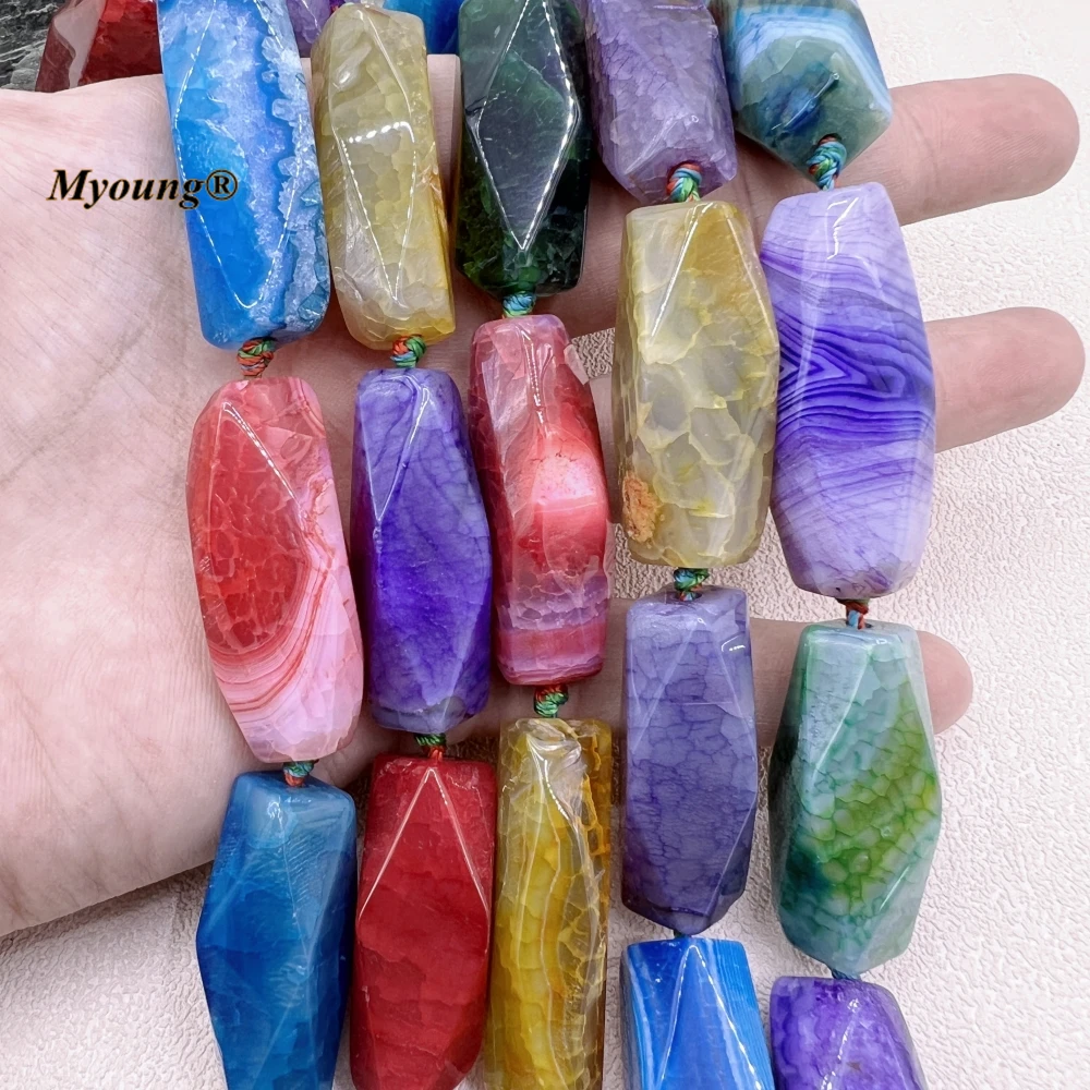 

Multicolor Large Agates Cutting Nugget Beads For DIY Jewelry Making MY230695