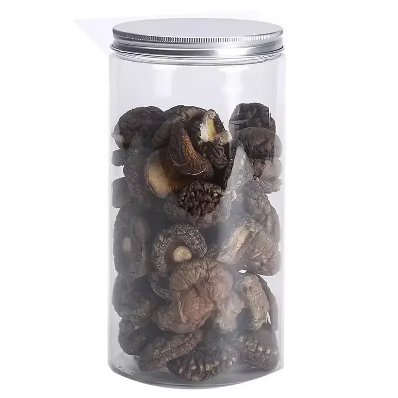 10pcs Aluminum Silver Lid Sealed Jar Food Grade Transparent PET Empty Plastic Bottle Snack Candy Biscuit Storage Packing Bucket 4