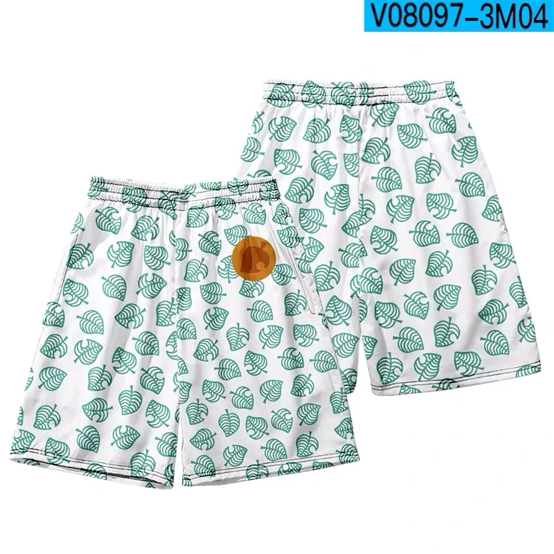 Game Animal Cross ing 3D Printing T-shirt Summer Round Neck Short Sleeve Streetwear Trunks Beach Board Pants Running Sports Suit 2