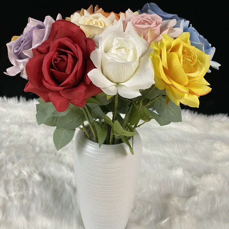 

Искусственная ветка для вечерние ринки, свадебного фона, украшение для дома, гостиной, Декоративный букет роз, 5 шт.