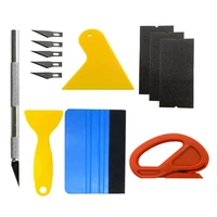 Car Vinyl Wrap Tools Set Window Tint Kit Rubber Squeegee Film Application Sticker Cutter Cleaning Wiper 1