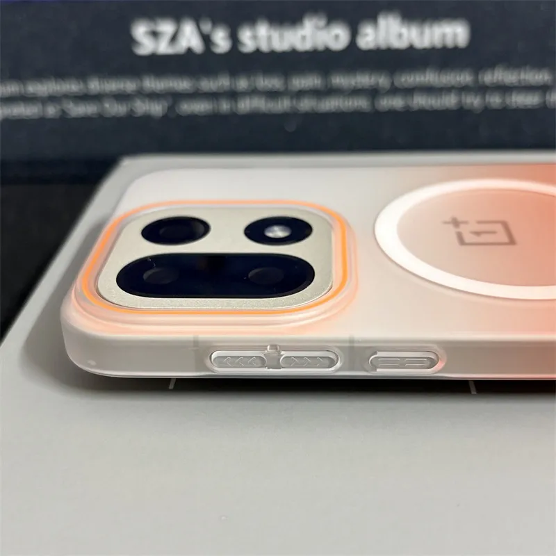 Ultra-Thin Gradient Matte Translucent Shockproof PC Case with MagSafe Compatibility