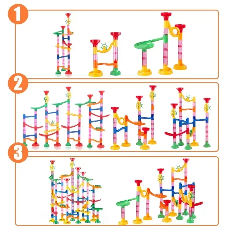 Building Block Toys Marble Run Toy Pipe Building Toys Pipeline Block Puzzle Toys DIY Track Blocks Construction