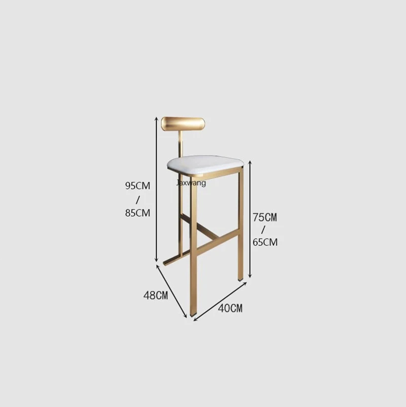Nordic Bar Chairs modern simple Bar Stools High Stools Wrought Iron Ins Chairs Gold High Foot Homestay Stool