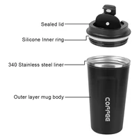 Thermo Cafe Coffee Mug Car Thermos Mug 380/510ML Leak_Proof Travel Thermo Cup for Tea Water Coffee Double Stainless Steel 3
