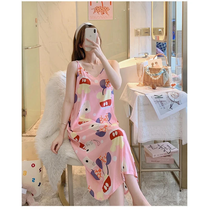 Maternity Pajamas Sleepwear Woman Sleeveless Nightdress Breastfeeding Nightgown Nursing Nightwear Pregnant Pyjama 2024 Homewear