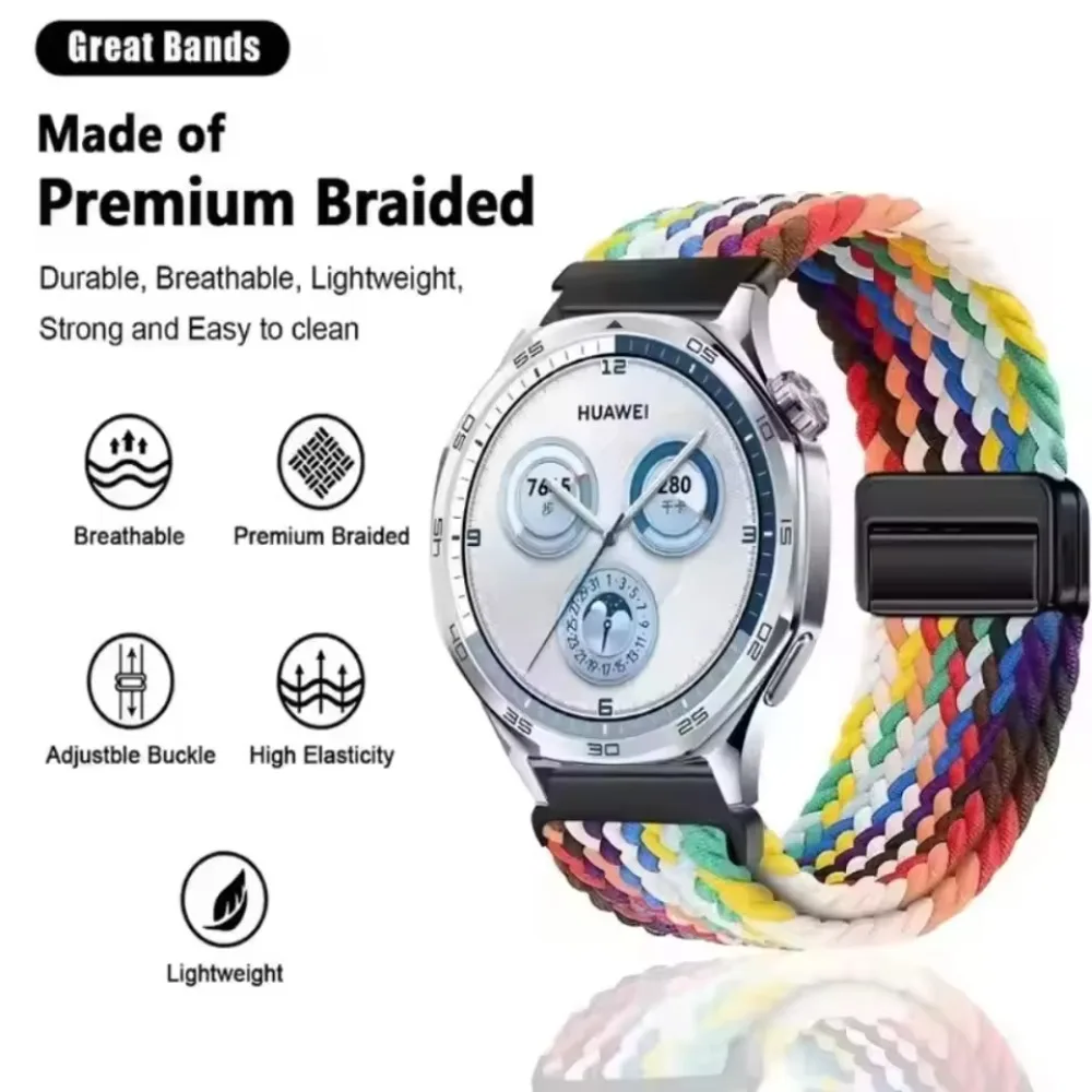 Braided Nylon Loop Strap with Magnetic Buckle 22/20mm