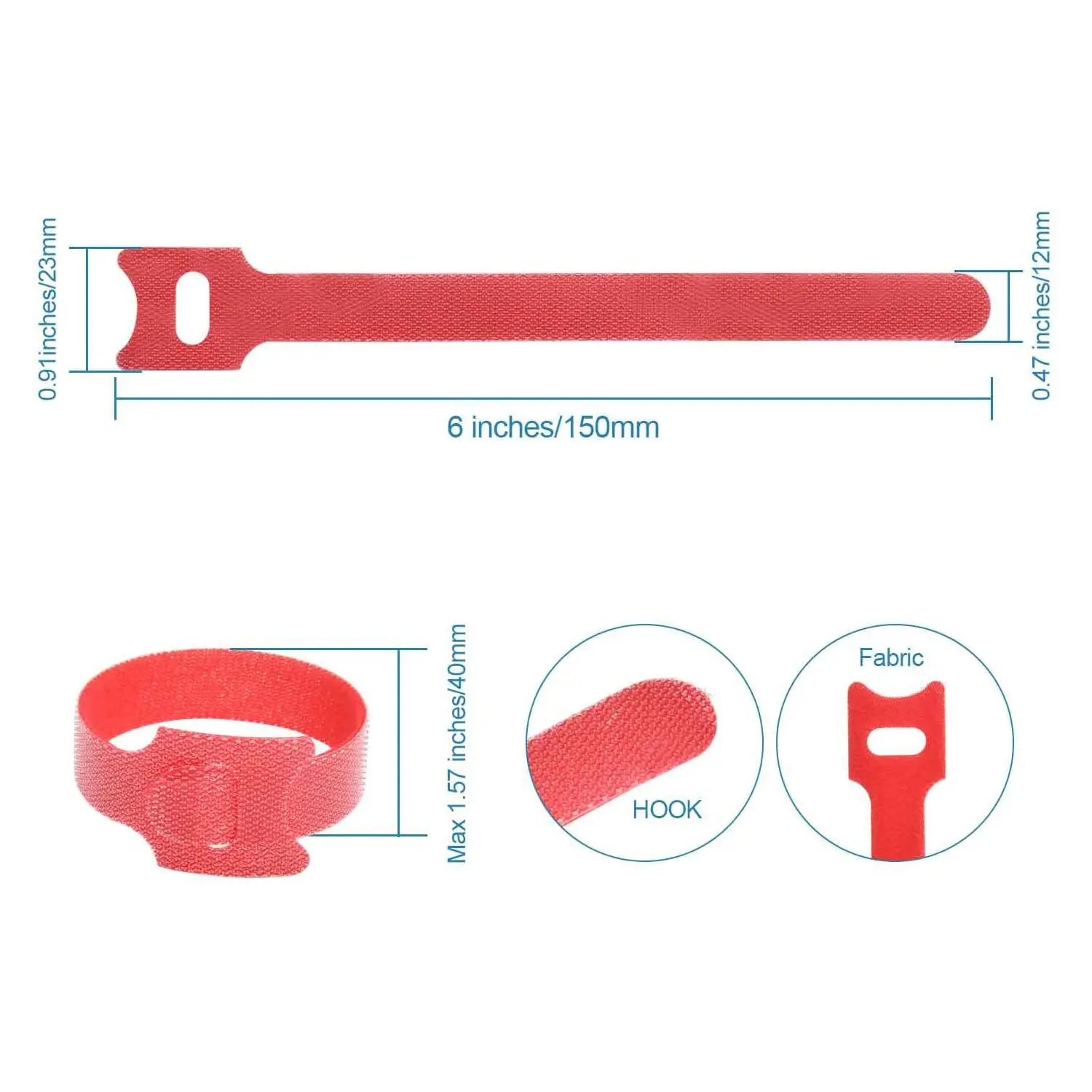 Hook & Loop Cable Ties | Reusable Nylon Fasteners