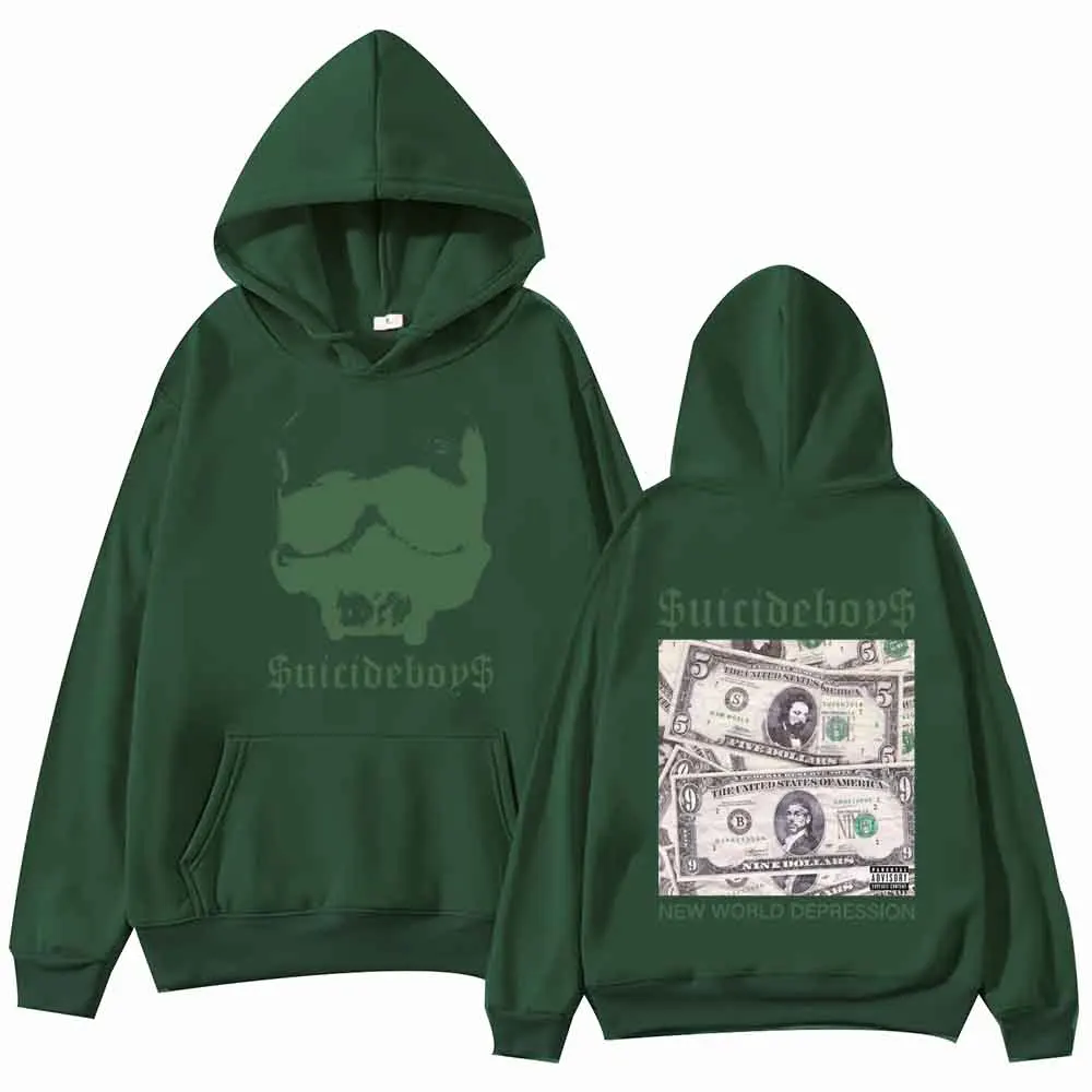 thumbnail image 1 of Sudadera con capucha de Suicideboys New World Depression, estilo hip hop, estilo Harajuku, regalo para fanáticos, 1 of 5