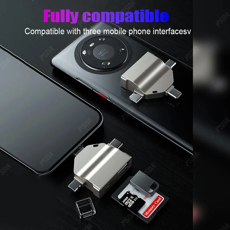 EONLINE 3in3 OTG Adapter for Phone Micro Type-C To USB SD TF Card Readers 9in1 3in1 Converter for Samsung Huawei Notebooks