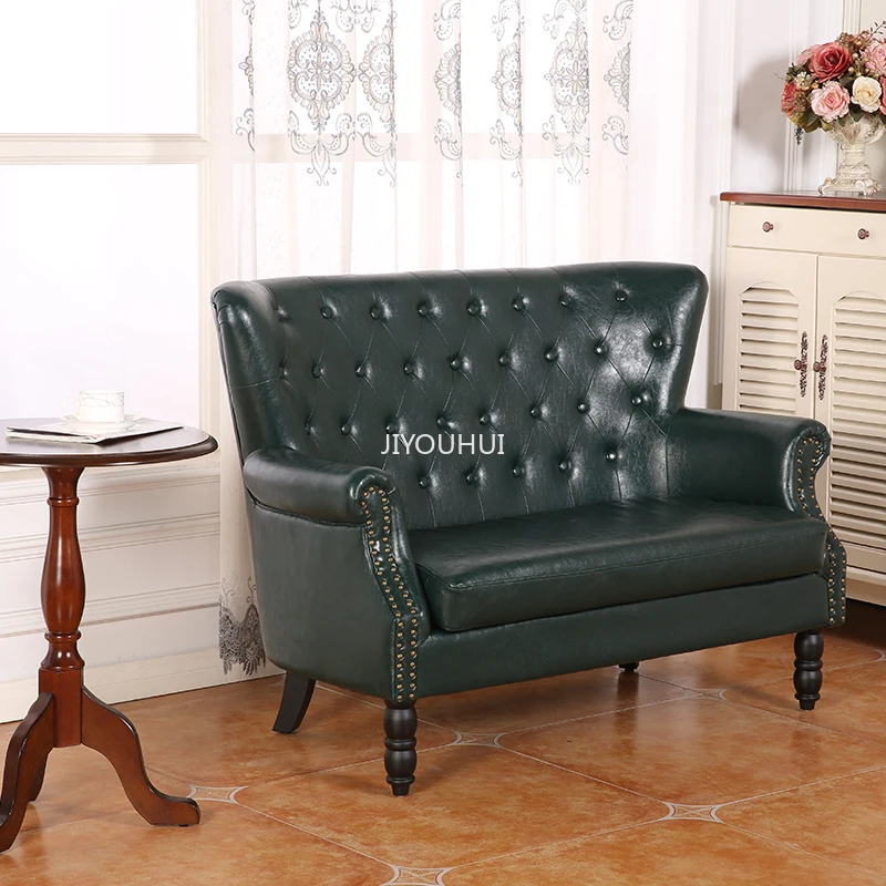 

Nordic Leather Living Room Chairs Comfy Make Up Nail Salon Counter Dining Chair Handle Comfortable Sillones Indoor Furniture