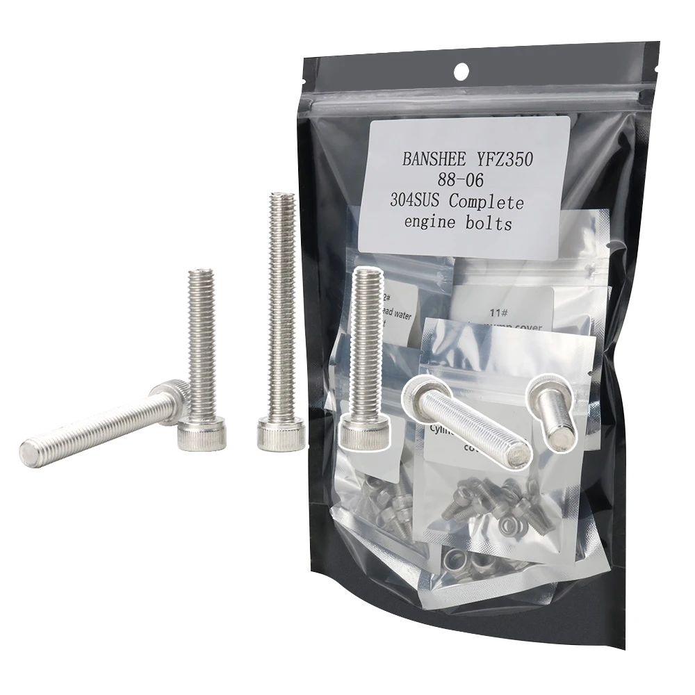 Complete Motorcycle Engine Bolt Stainless Bolt Screw Kit Set Fit For Yamaha Banshee Yfz350 Yfz 350 1987-2006