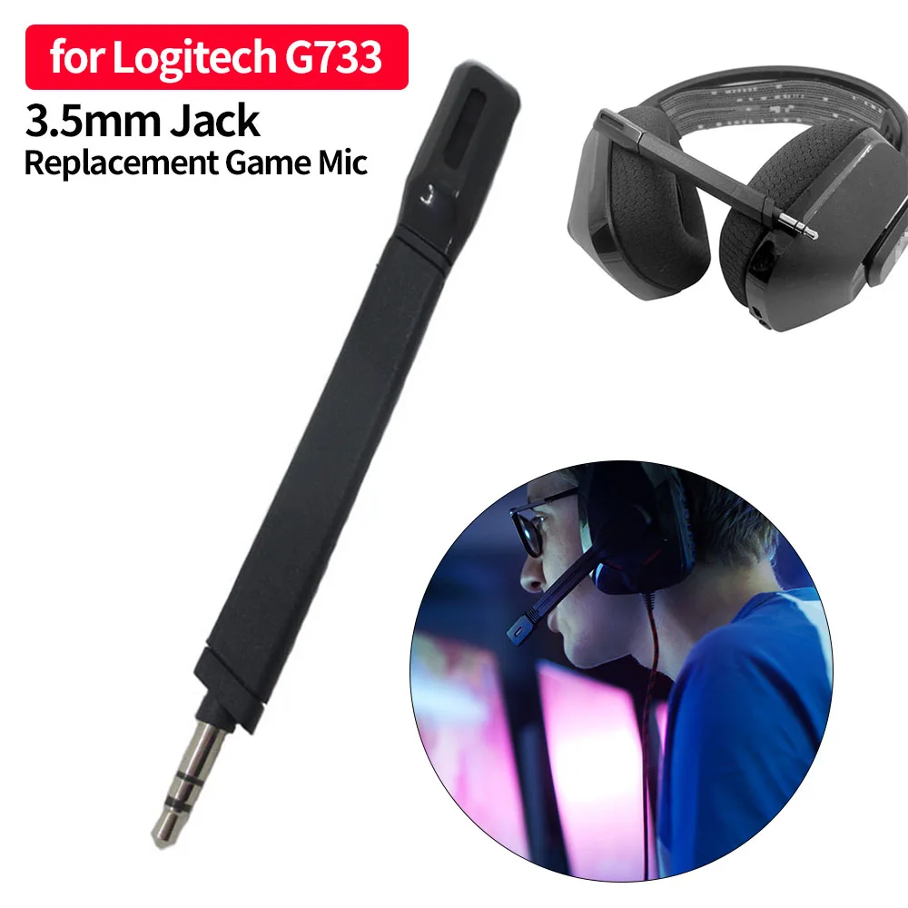 Съемный микрофон ALLOYSEED с шумоподавлением для беспроводного игрового микрофона Logitech G733 Lightspeed