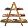 3 Tier Wood Tiered Tray Decor Cake Stand Farmhouse Tiered Tray Party Serving Dishes And Platters Trays 1