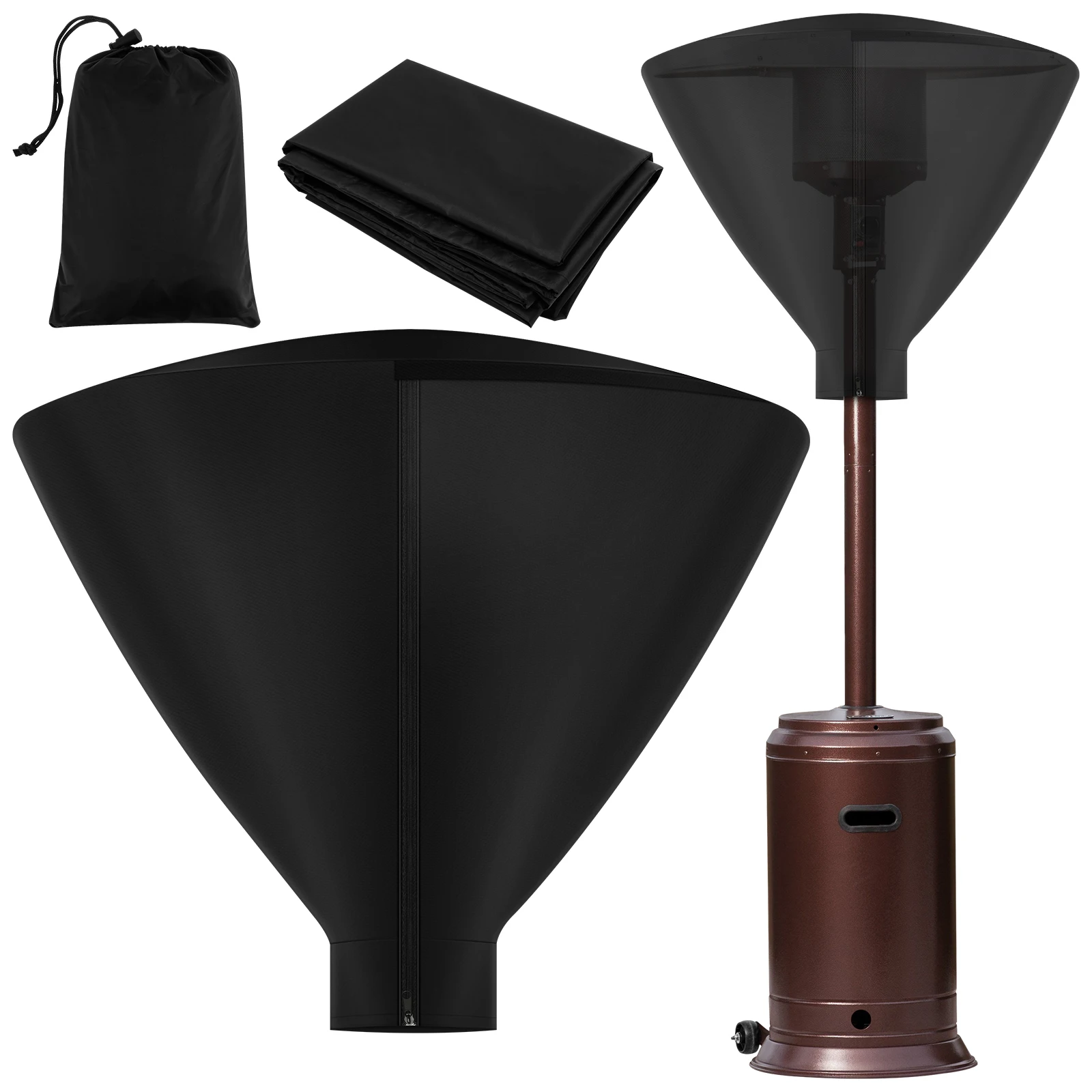 

Patio Heater Top Covers Waterproof Outdoor Heater Head Cover with Zipper 85x75cm 420D Oxford Cloth Patio Heater Cover