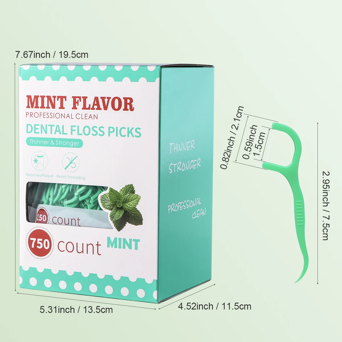 Mint dental floss stick - home portable disposable care dental floss stick - oral care - deep cleaning - interdental cleaning pr 5