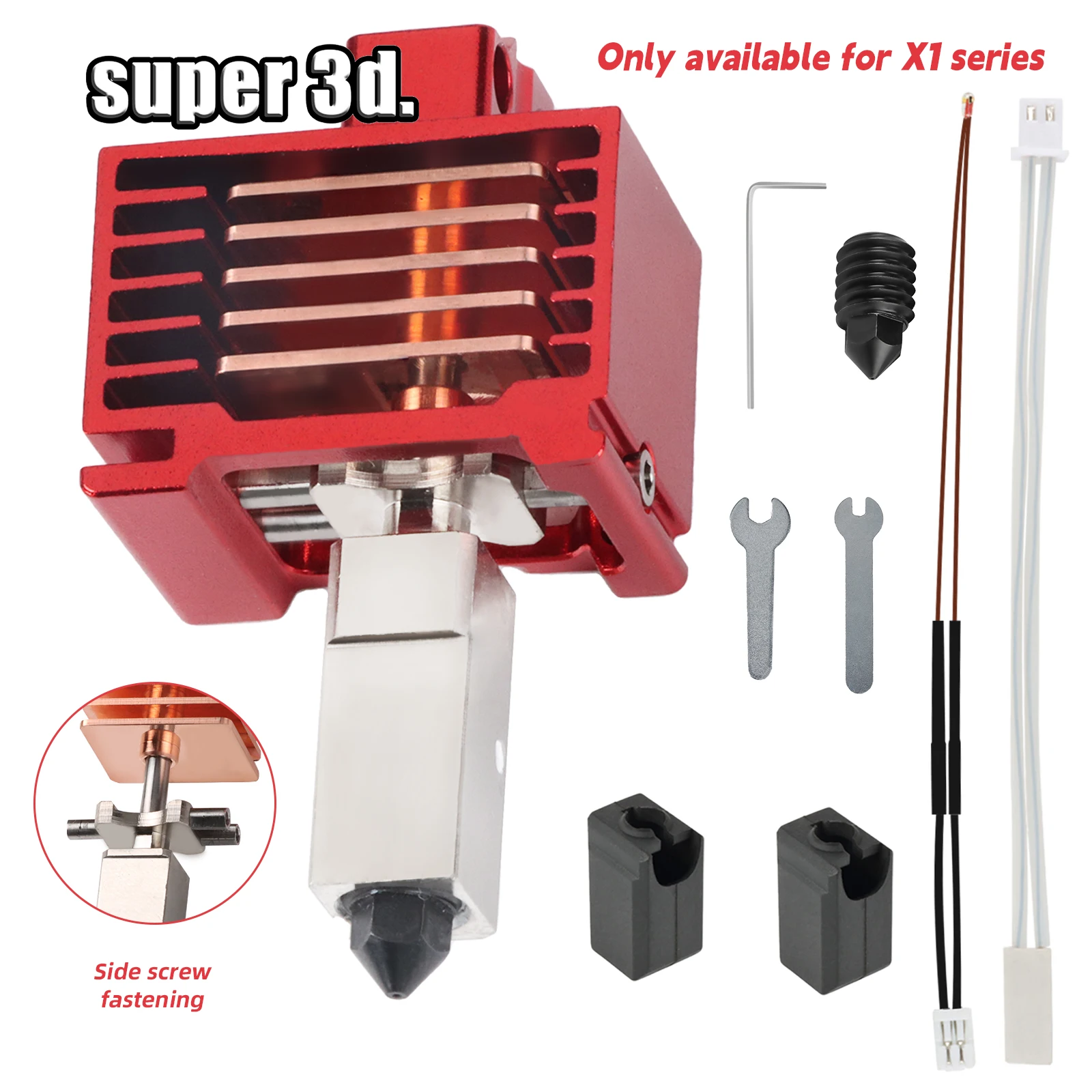 

Обновление V3.0 для набора Hotend Bambu Lab, высокоскоростная печать, 3D принтер, подогреваемый блок, жесткая стальная сопла, зеркальная деталь для X1