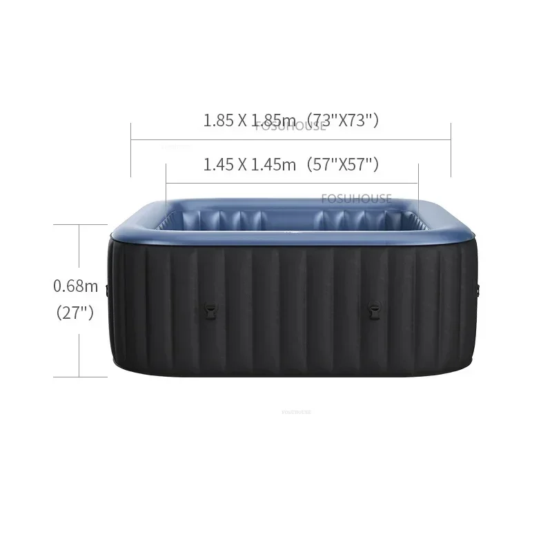Modern Folding Adult Bath Household Bedroom Inflatable Bathtub Spa Sauna Room Portable Outdoor Folding Bathtub Whirlpool 6