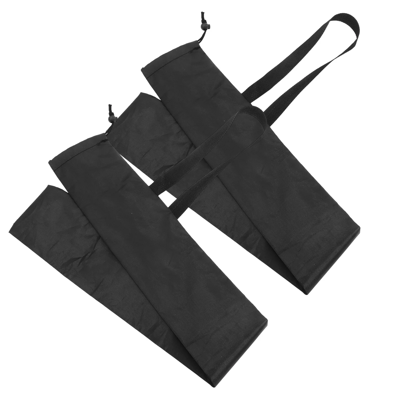 2 Pcs Umbrellas for Rain Storage Bag Compact Canopy Pole Black Long Carry Case Foldable Beach Travel