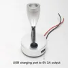 12V 24V Reading Light LED RV Interior 2W with USB Port 5V 2A Swith Spotlight for Boat, Yacht,Caravan Camper Trailer Dorm 3 color 3