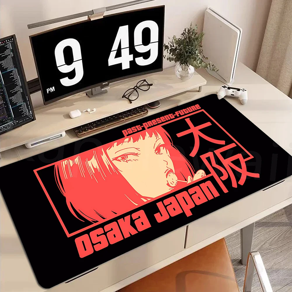 Computer Mouse Pad Anime Girl Mouse Pad Gaming Speed Keyboard Pads 100x50cm HD Print Carpet