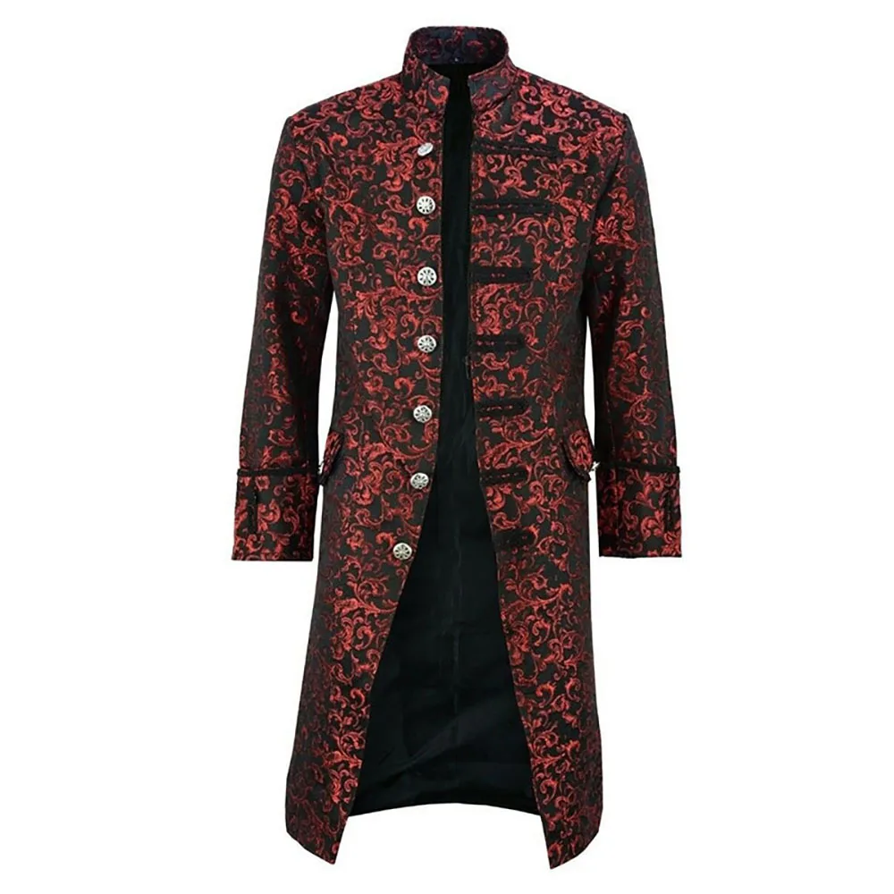 

Men's Medieval Vintage Steampunk Jacket, Blending Elements Of The Renaissance Stage Show, Unique Casual Style And Fashion Charm.