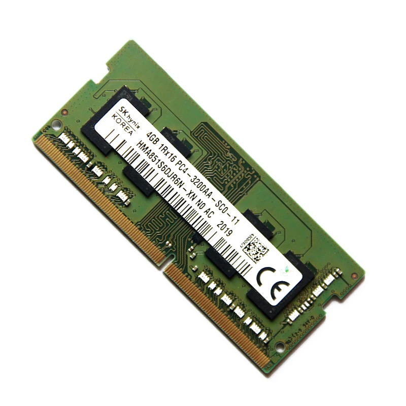 Skhynix 4GB 1Rx16 PC4-3200AA-SC0-11 HMA851S6DJR6N-XN SODIMM