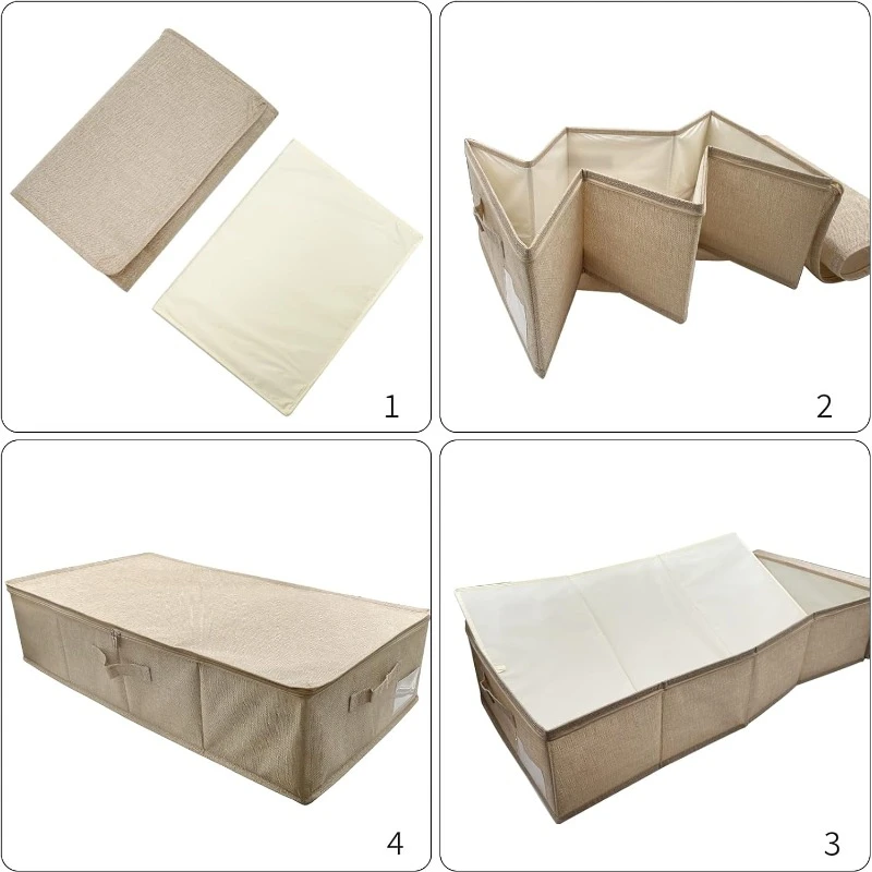 Under Bed Storage Bags, Foldable Underbed Storage Container for Organizing Clothes Blankets Pillows Toys, 1pc