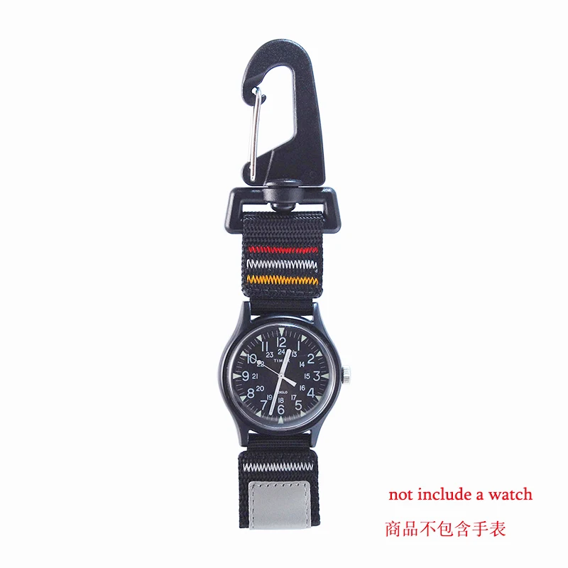 Quick Release Nylon Carabiner Key Holder and Clip Watch Converter