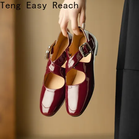 Retro Thick Heel Buckle Mary Jane Shoes Women Spring 2024 New Shallow Flat Shoes Women.