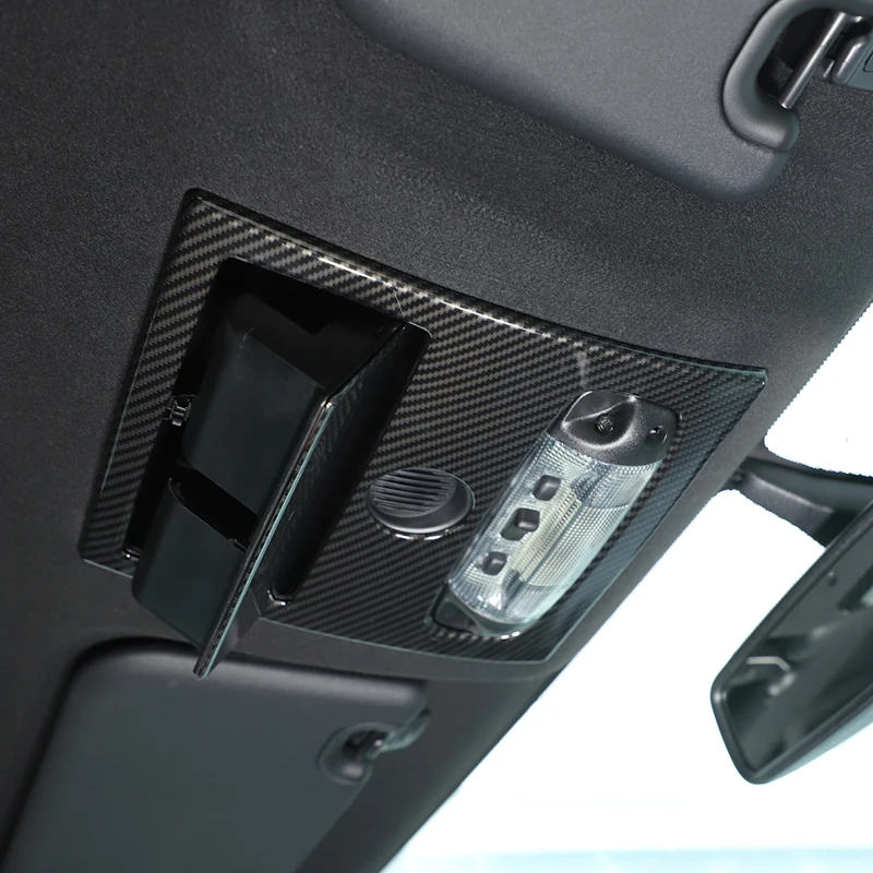 

For Ford Ranger 2015-2021 Front/Rear Row Reading Light Frame Cover Trim ABS Carbon Fiber Pattern Car interior Accessories