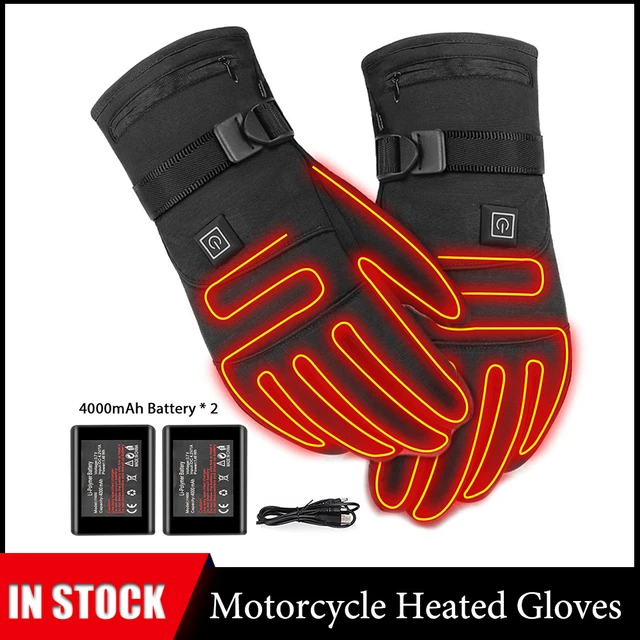 Gants de moto électriques métropolitains, sans batterie, chauffe