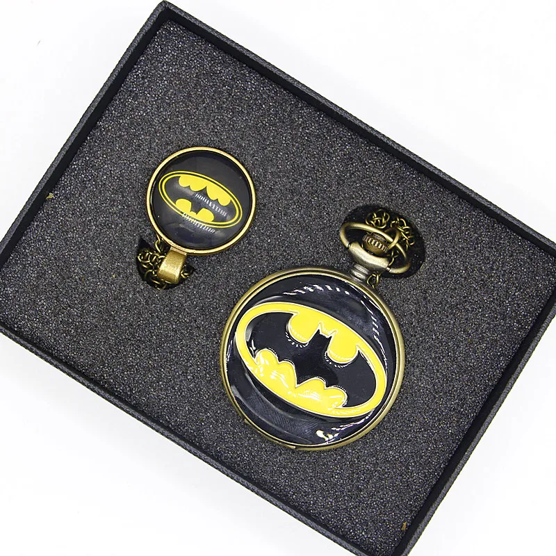 

Hot Selling Classic Cartoon Anime Theme Pocket Watches Boxed Kids Necklace Pendant Quartz Clock Souvenir Gift Set