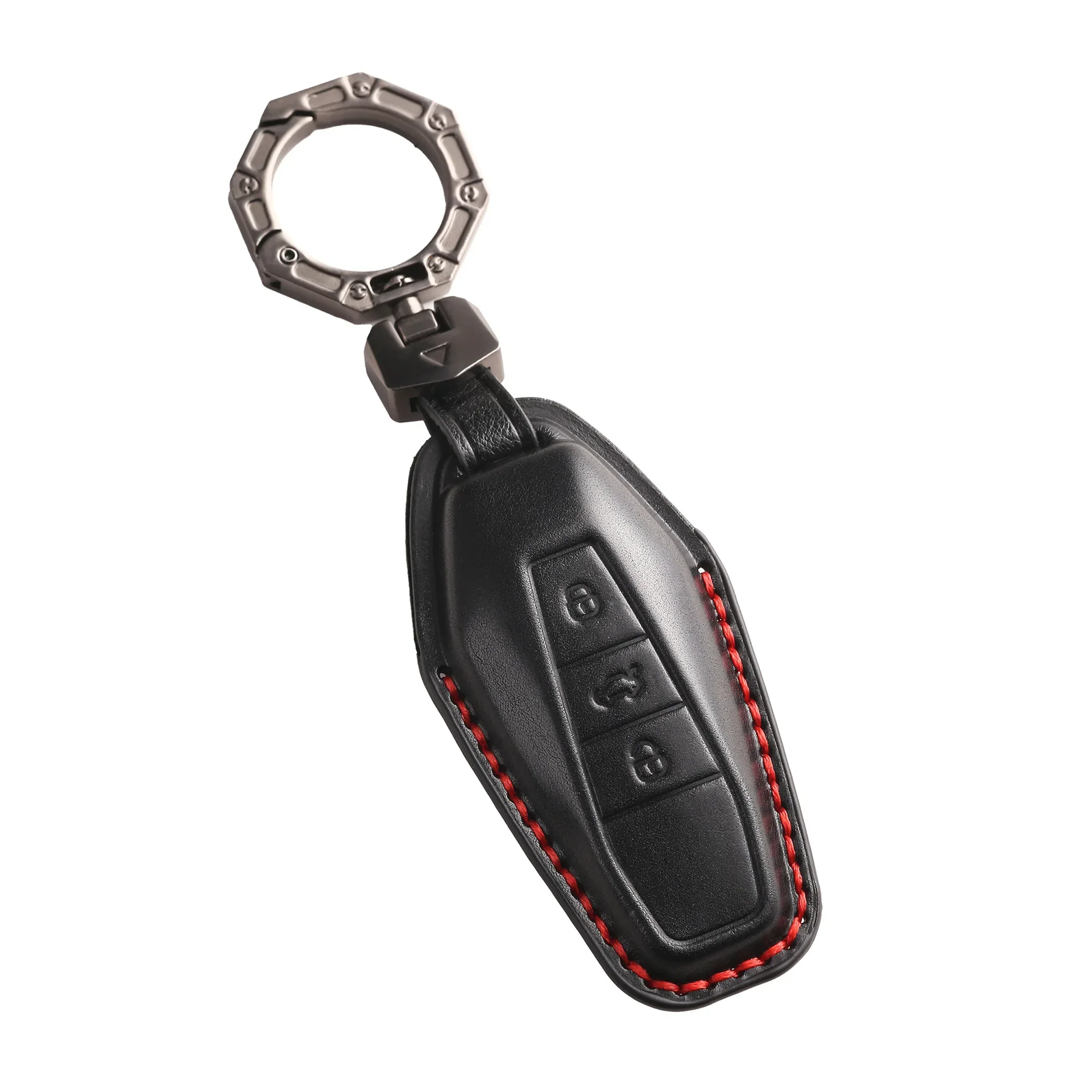 Leather Car Key Fob Case for Chery ICar 03 ICAR03 AIQAR EQ7 EQ5 EQ3 Remote Cover Shell Keychain Key Ring Holder Accessories