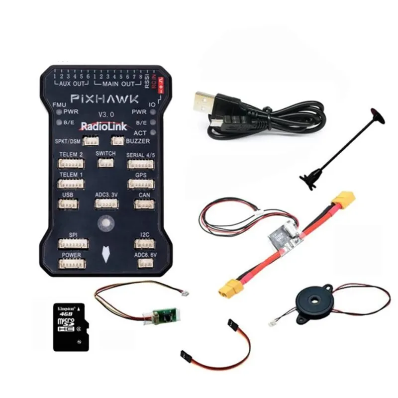 

Radiolink Pixhawk PIX APM Flight Controller Combo with GPS Holder M8N GPS Buzzer 4G SD Card Telemetry Module For FPV Drones