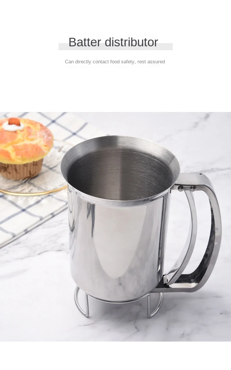 Description Picture 2 of itemStainless Steel Pancake Cupcake Batter Dispenser - Great for Cupcakes Belgian Waffles Crepes Muffin Baking