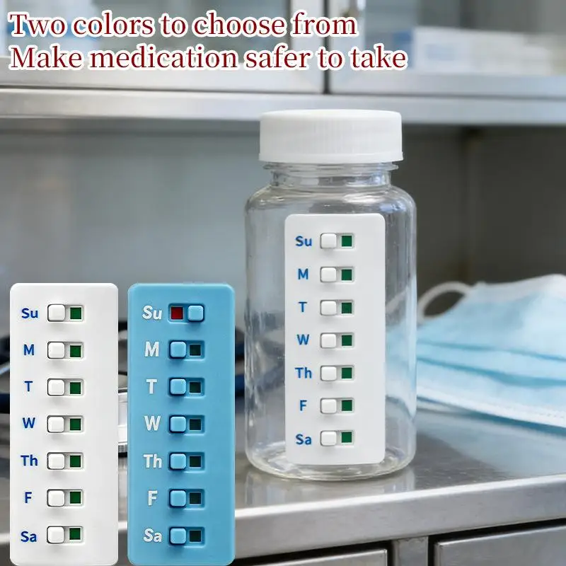Enhanced Reusable Pill Organizer with Color-Coded Reminder System