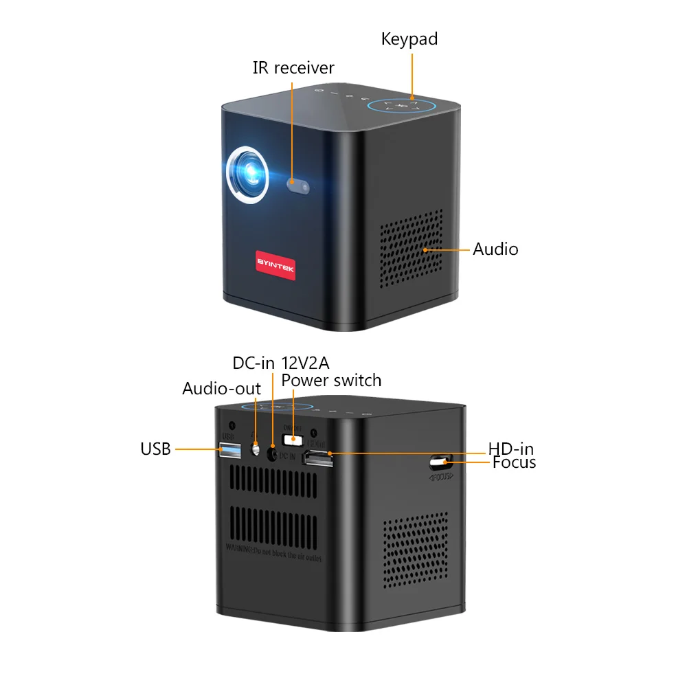 18Year Factory BYINTEK P19 Smart Led DLP Mini Pocket Projector Android WIFI Portable lAsEr Proyector Beamer For 4K 3D Cinema RV