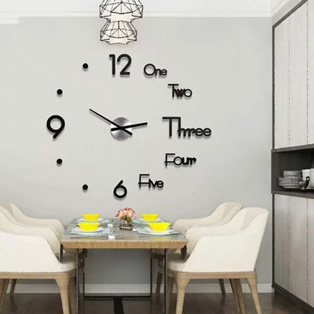 Modern Design Clock Watch Large Wall Clocks 3d Diy Acrylic Mirror Mechanism Stickers Home Living Room Decoration Quartz Needle 2