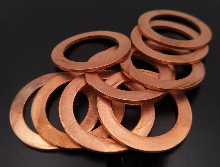 Large size M30 M33 M36 M38 M40 M42 M48 M50 M60 M70 Thick 3mm Solid Copper Washer Shim Flat Ring Gasket Rings Seal Plain Washers