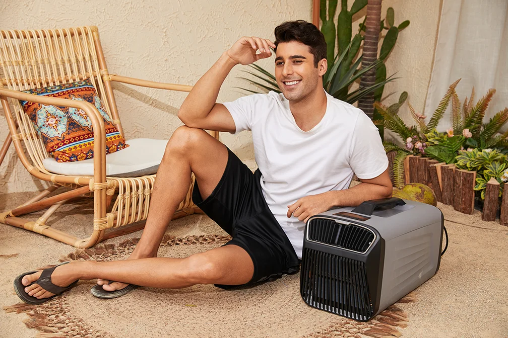 DC24V AC100-240V Home AC Portable Home AC Portable 5200BTU 1300W Mini Air Conditioner for Camping RV Kitchen Tent Car 4
