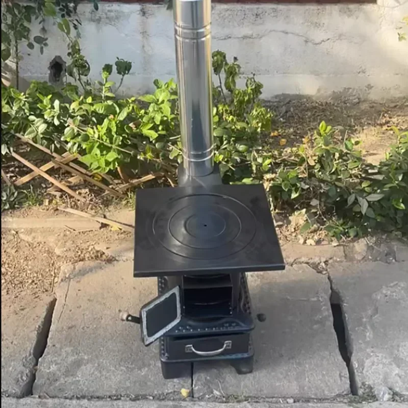 Chimeneas ฟืนเครื่องทําความร้อนเตากลางแจ้งฤดูหนาวในร่มเตาถ่านหินฟืนถ่านหิน Dual-Purpose ชนบทในครัวเรือนใหม่เครื่องทําความร้อนเตา B 1
