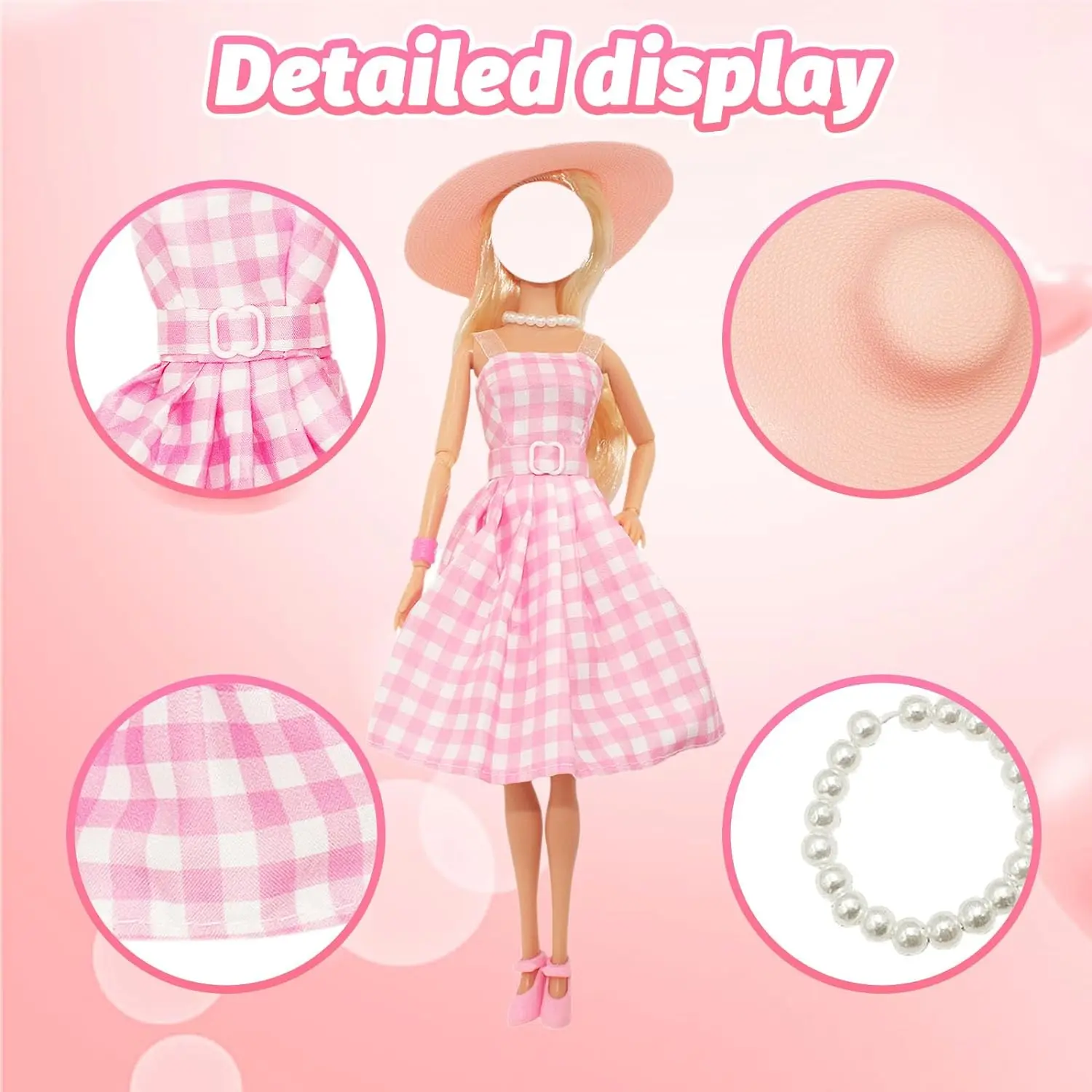 1 Set modische Kleidung für Puppenkleidung, Mantel, Jacke, Hose, Kleid, Hemd, Pullover, Rock, Alltagskleidung, Mini-Puppenzubehör, Spielzeug für Mädchen – Detail 2
