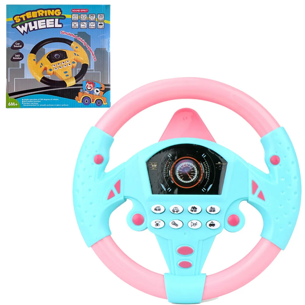 CEIEVER Lenkrad Kinder, Lenkrad-Spielzeug Copilot für Kinder Car Lenkrad  Spielzeug mit Sound und Musik Spielzeug für Autofahrt Lernspielzeug für die